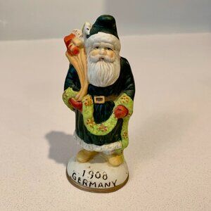 Vintage Old World Collectible German 1908 Santa Claus with Garland Figurine